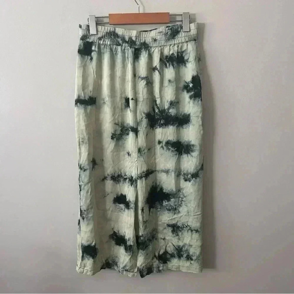 Zara Tie  Dye Batik Midi Green Skirt L - Picture 3 of 6